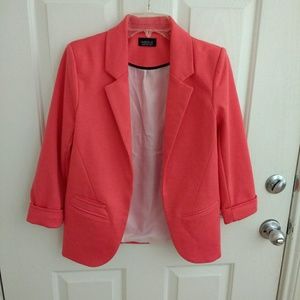 DONATING 8/1 Open front blazer CORAL Size 4